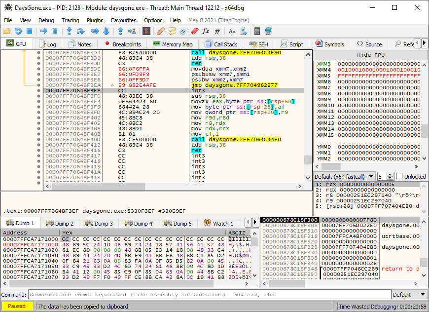 Writing replacement code in the cave